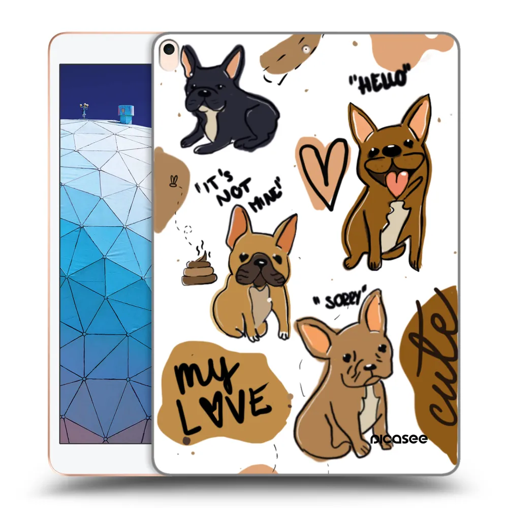 Picasee silikonowe przeźroczyste etui na Apple iPad Air 10.5" 2019 (3.gen) - Frenchies