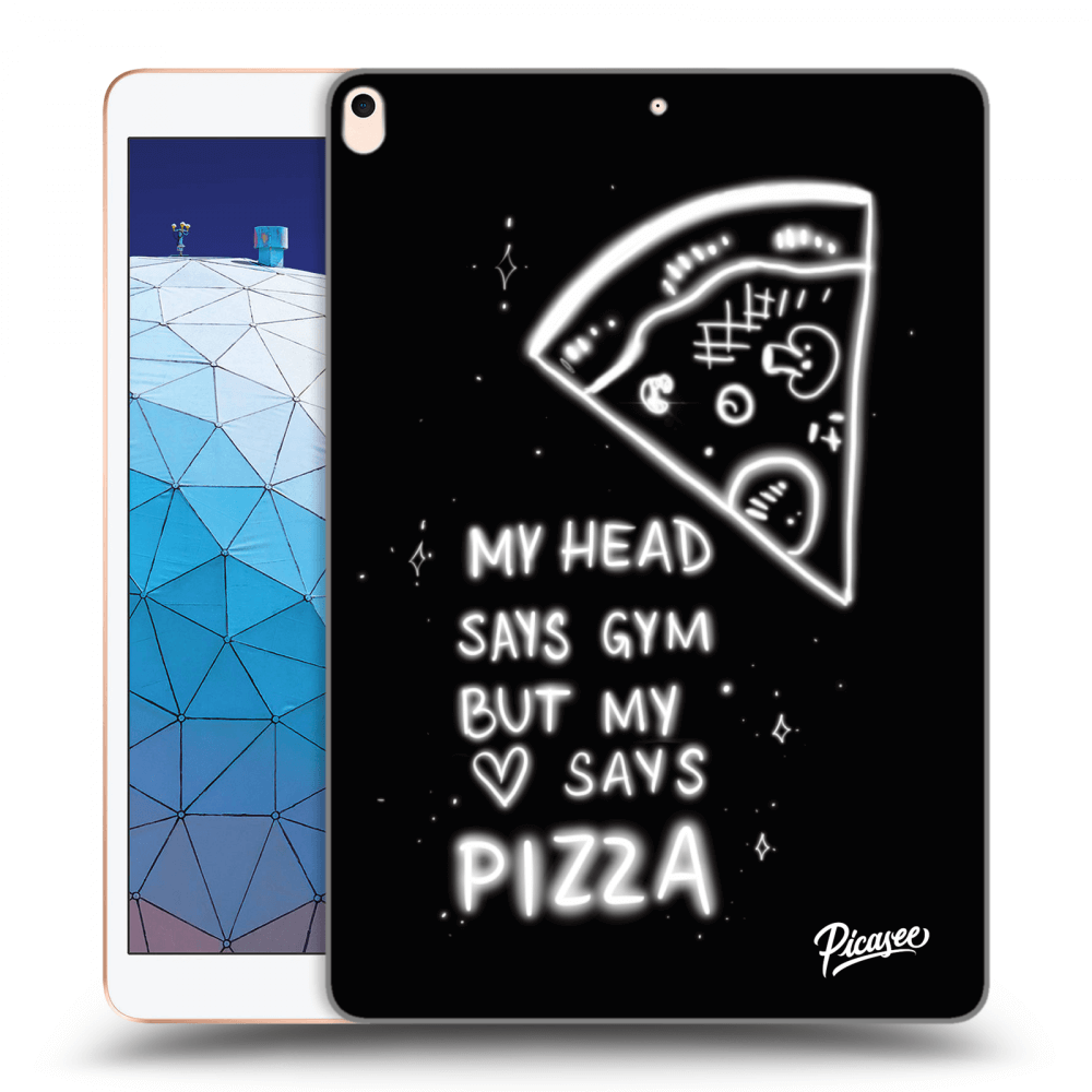 Picasee silikonowe czarne etui na Apple iPad Air 10.5" 2019 (3.gen) - Pizza