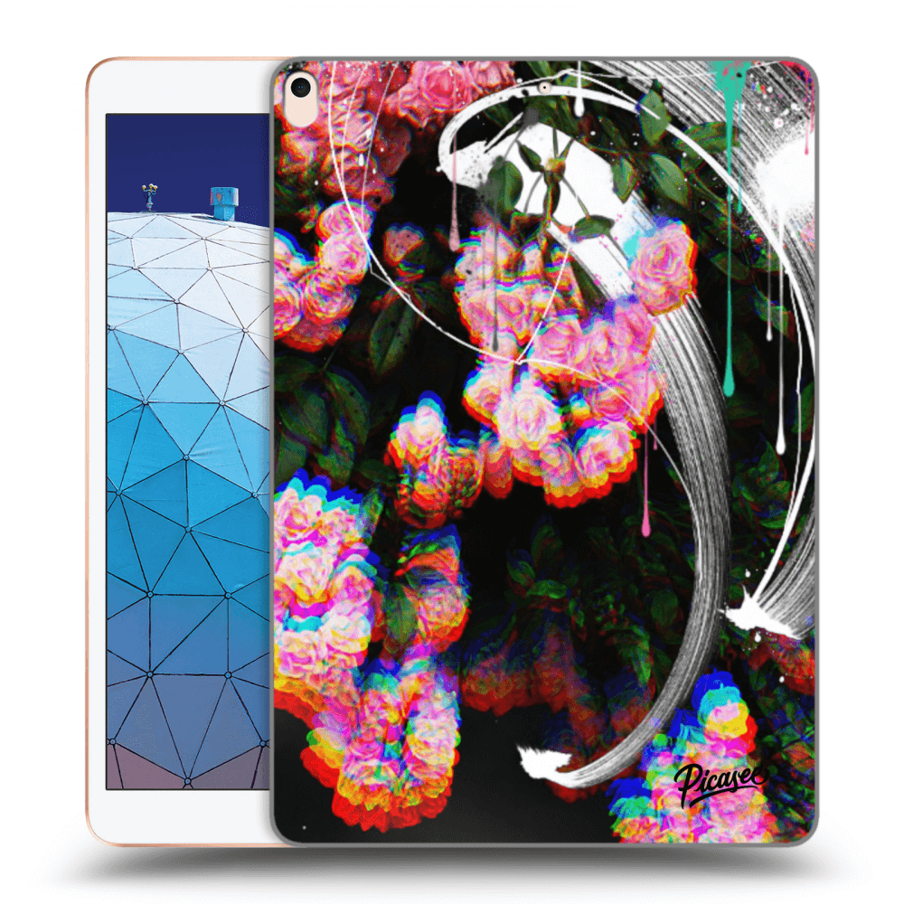 Picasee silikonowe przeźroczyste etui na Apple iPad Air 10.5" 2019 (3.gen) - Rosebush white