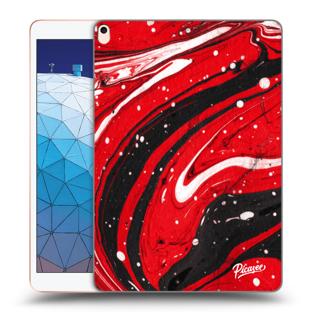 Picasee silikonowe przeźroczyste etui na Apple iPad Air 10.5" 2019 (3.gen) - Red black
