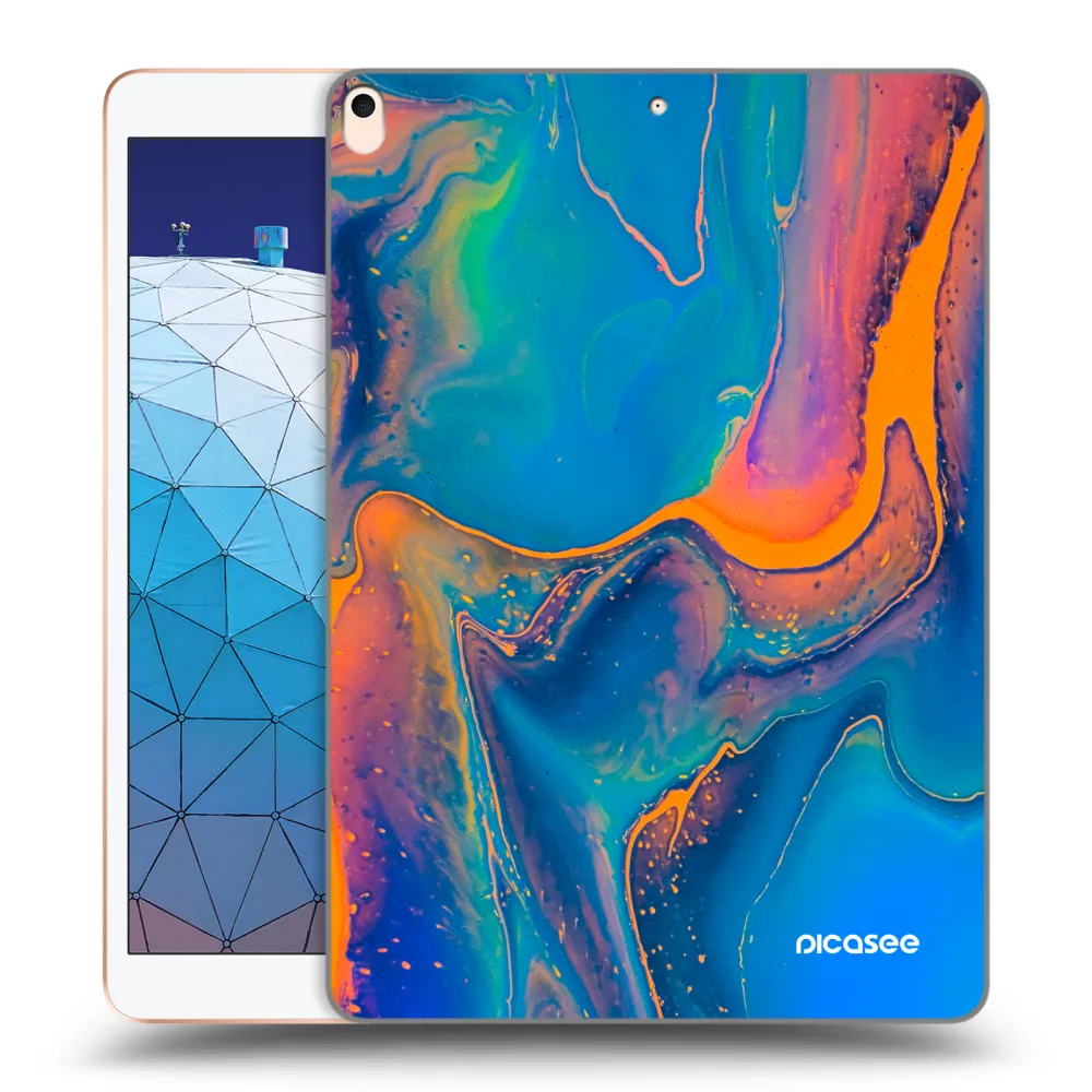 Picasee silikonowe przeźroczyste etui na Apple iPad Air 10.5" 2019 (3.gen) - Rainbow
