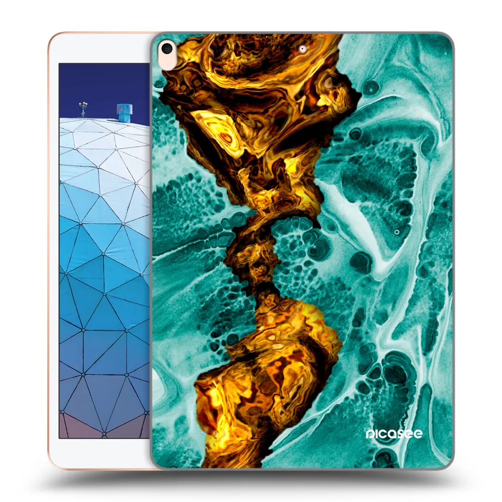 Picasee silikonowe przeźroczyste etui na Apple iPad Air 10.5" 2019 (3.gen) - Goldsky