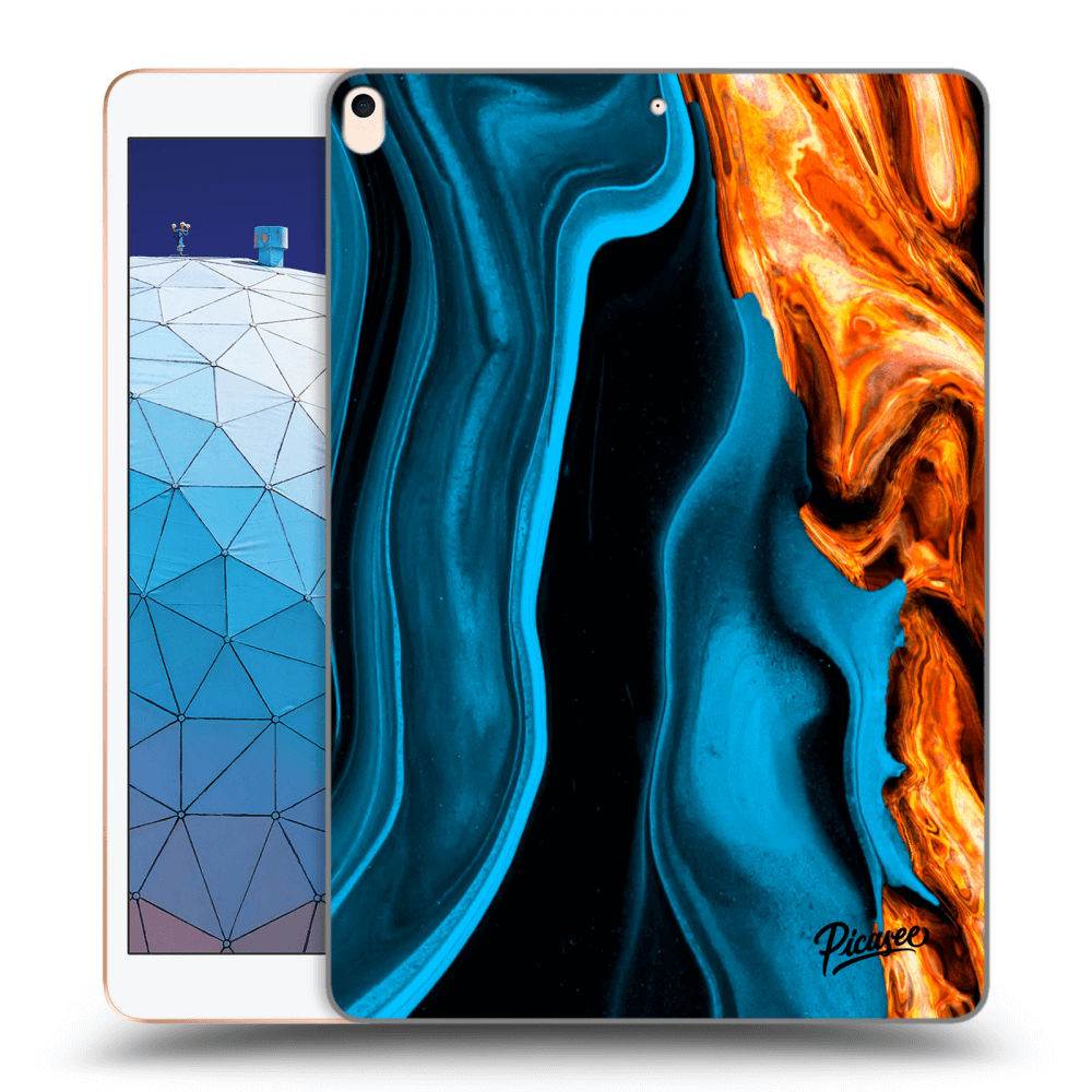 Picasee silikonowe przeźroczyste etui na Apple iPad Air 10.5" 2019 (3.gen) - Gold blue