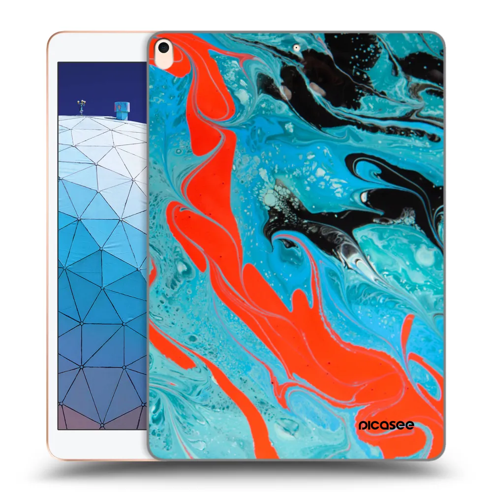 Picasee silikonowe przeźroczyste etui na Apple iPad Air 10.5" 2019 (3.gen) - Blue Magma