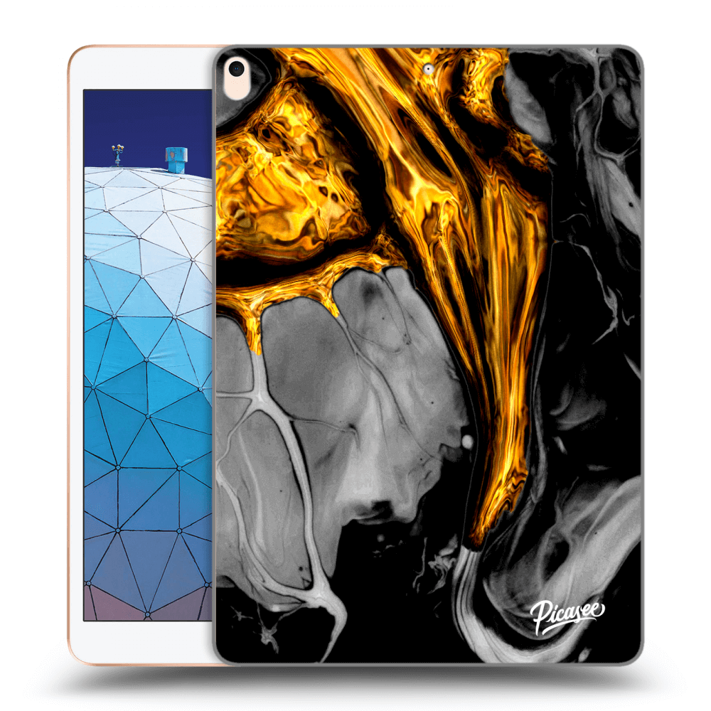 Picasee silikonowe przeźroczyste etui na Apple iPad Air 10.5" 2019 (3.gen) - Black Gold