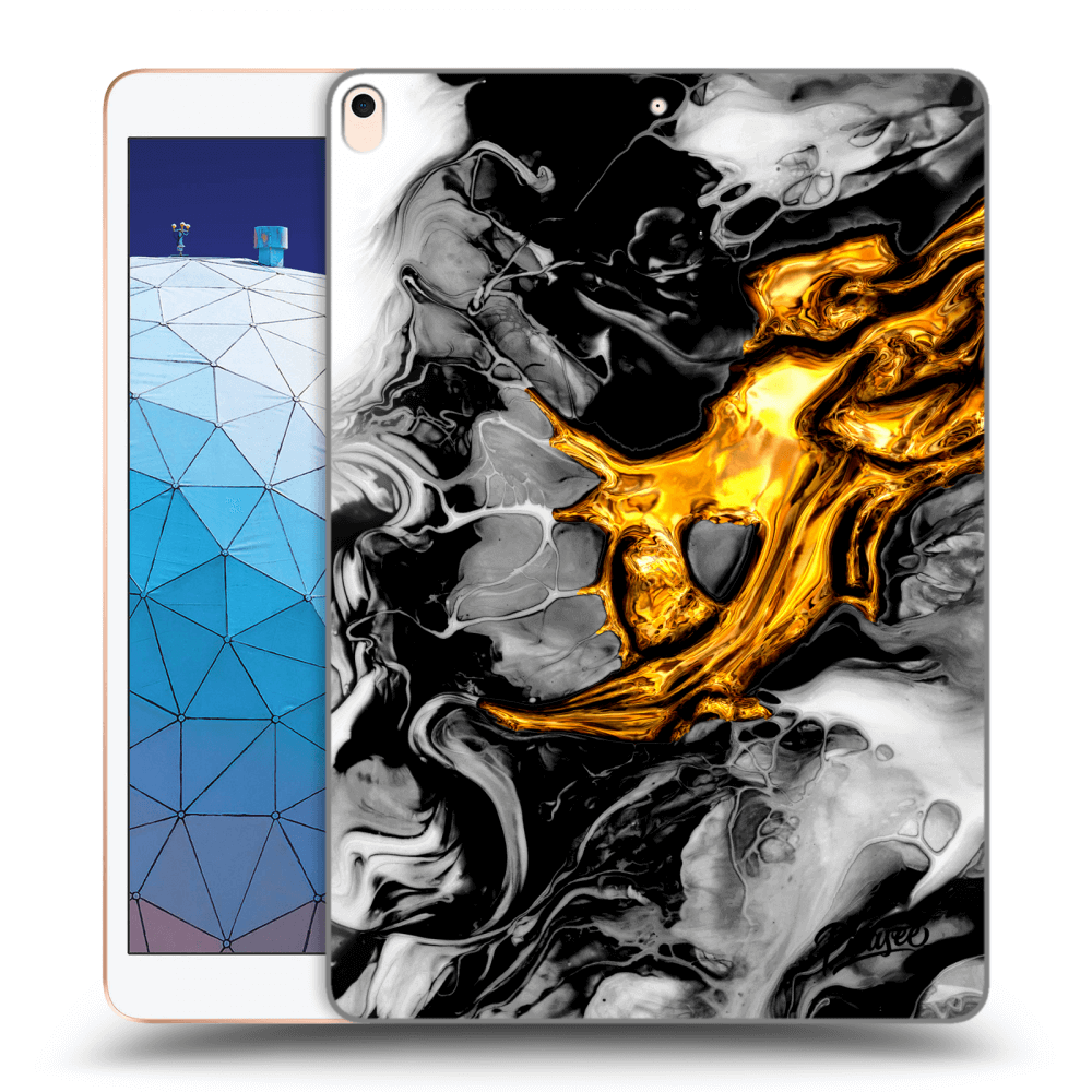 Picasee silikonowe przeźroczyste etui na Apple iPad Air 10.5" 2019 (3.gen) - Black Gold 2