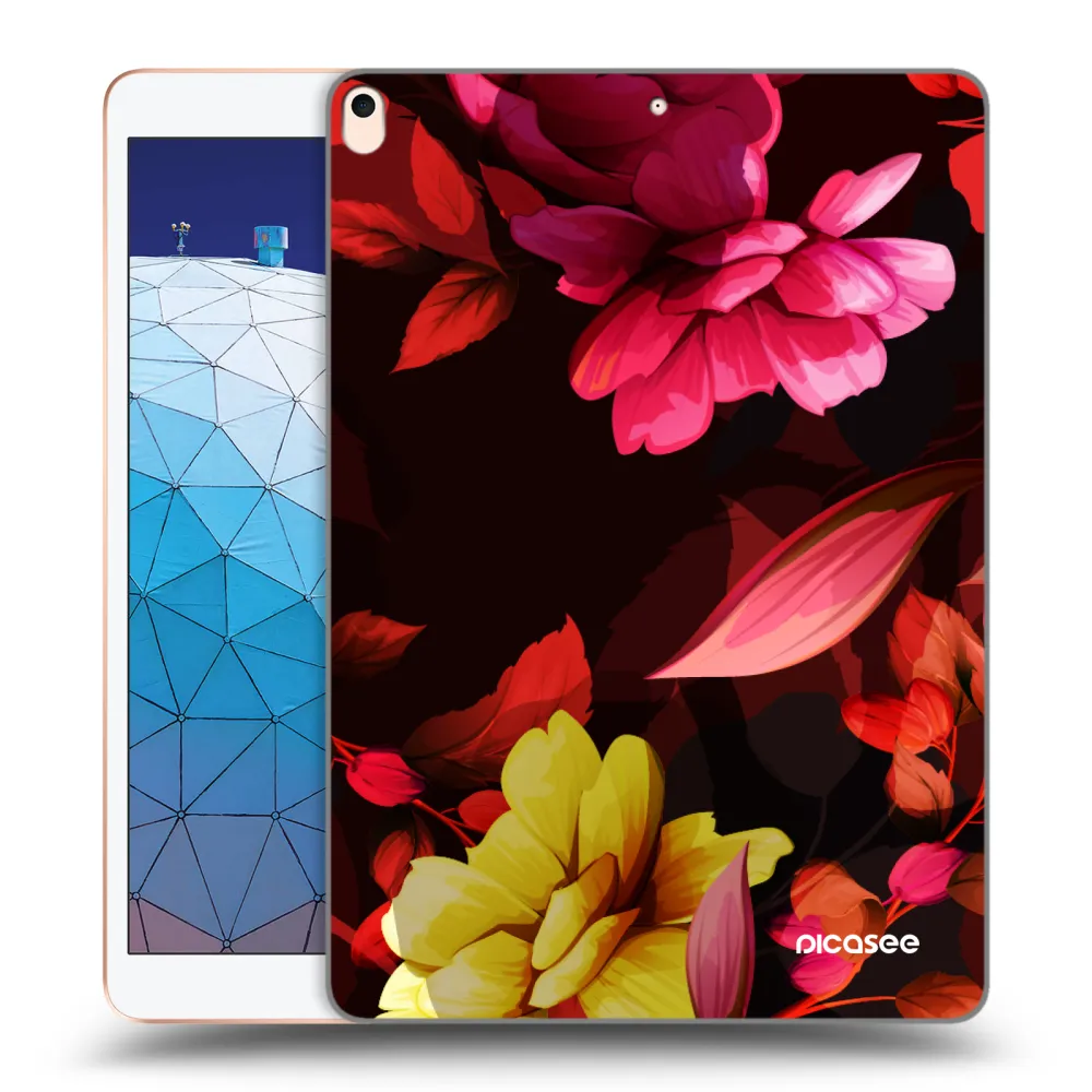 Picasee silikonowe przeźroczyste etui na Apple iPad Air 10.5" 2019 (3.gen) - Dark Peonny