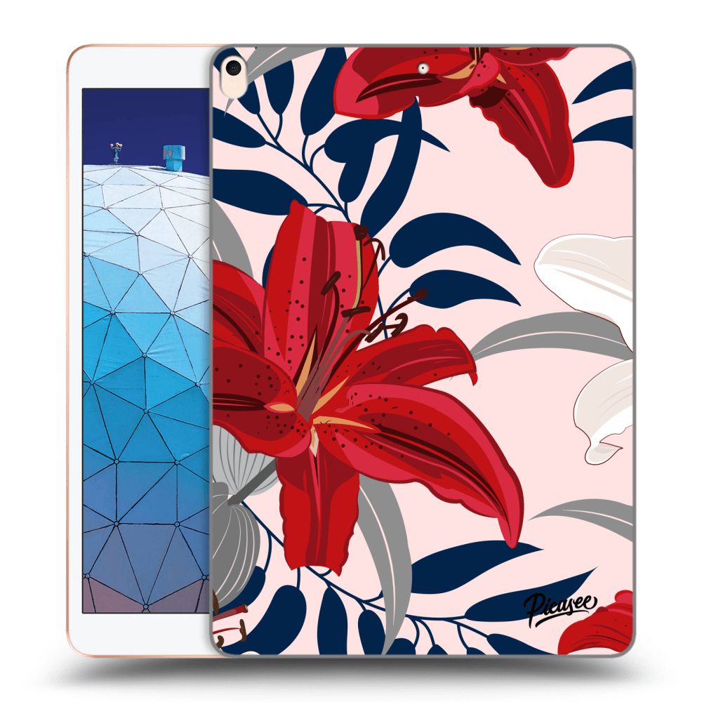Picasee silikonowe przeźroczyste etui na Apple iPad Air 10.5" 2019 (3.gen) - Red Lily