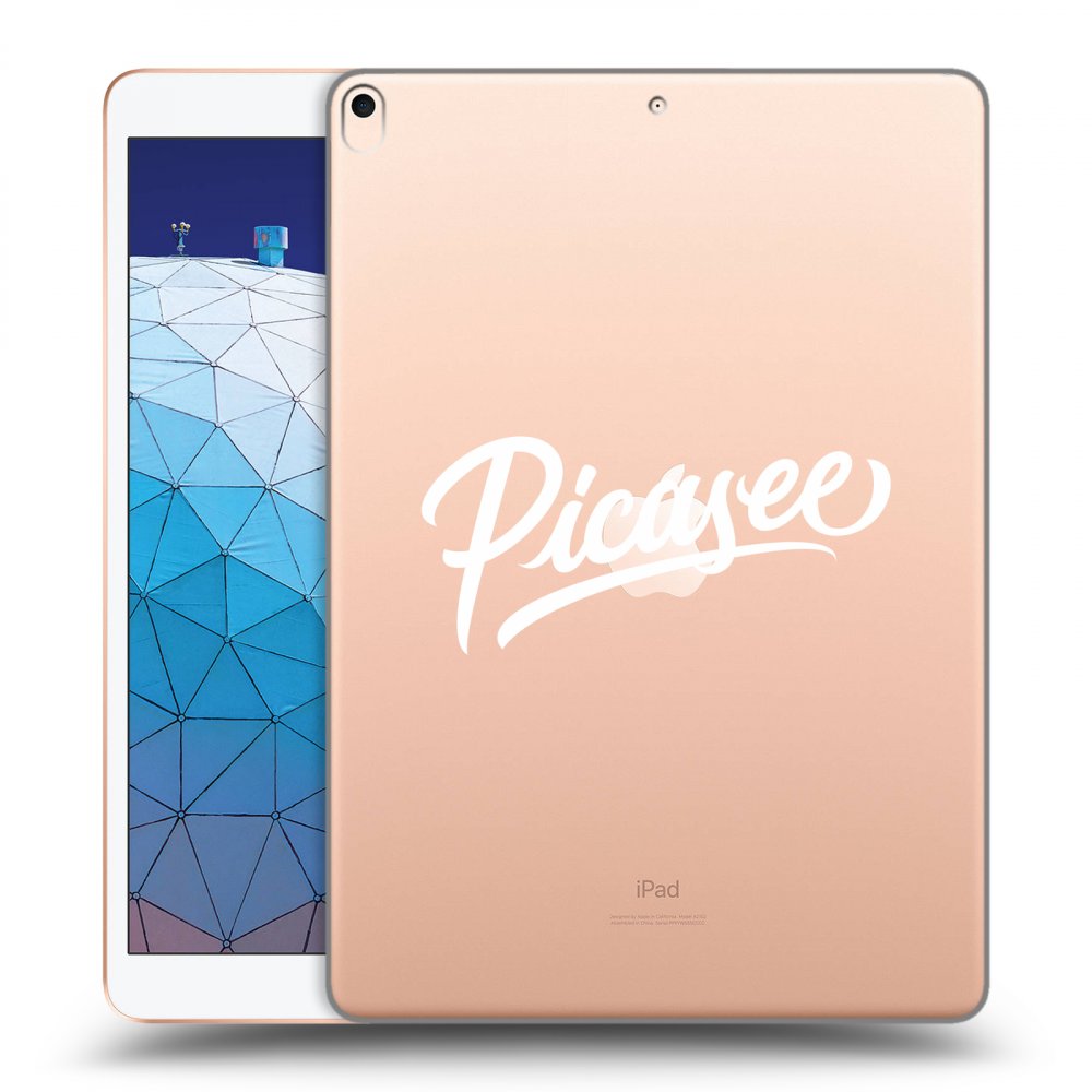 Picasee silikonowe przeźroczyste etui na Apple iPad Air 10.5" 2019 (3.gen) - Picasee - old logo - white