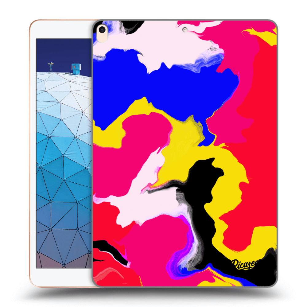 Picasee silikonowe czarne etui na Apple iPad Air 10.5" 2019 (3.gen) - Watercolor