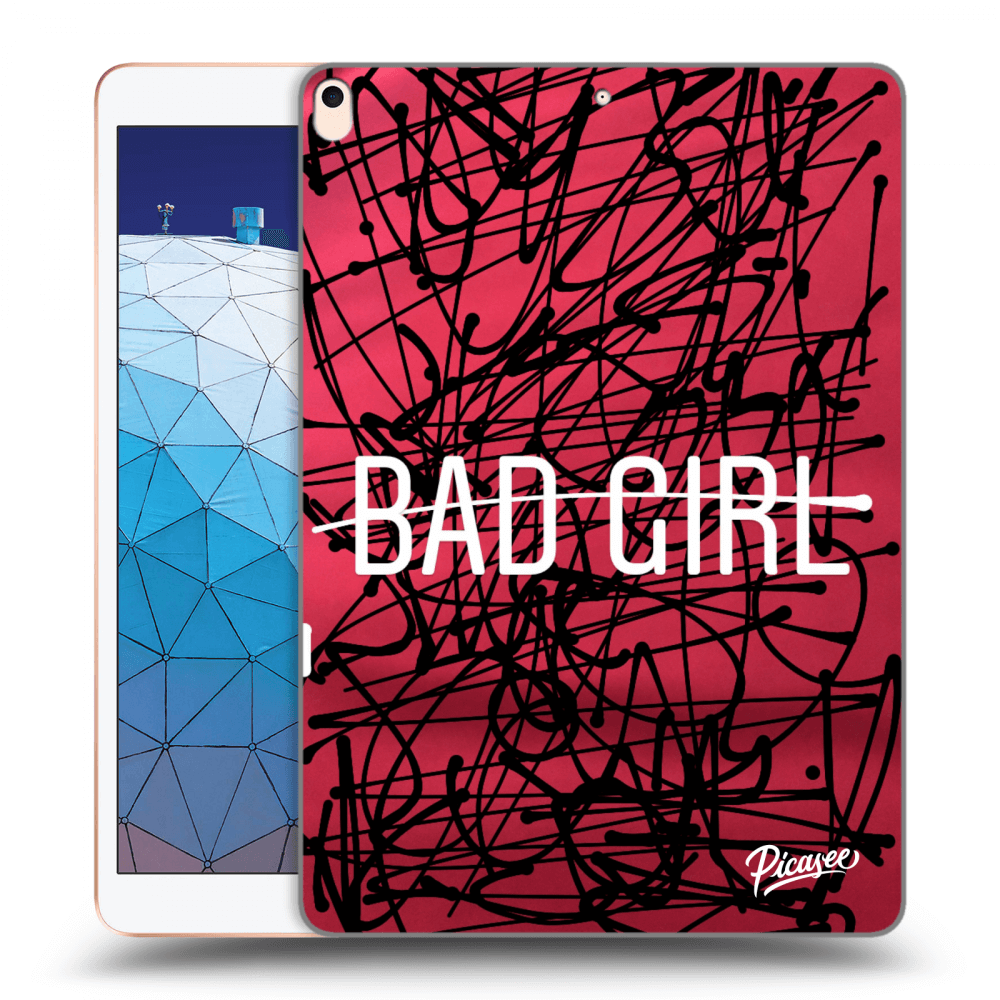 Picasee silikonowe czarne etui na Apple iPad Air 10.5" 2019 (3.gen) - Bad girl