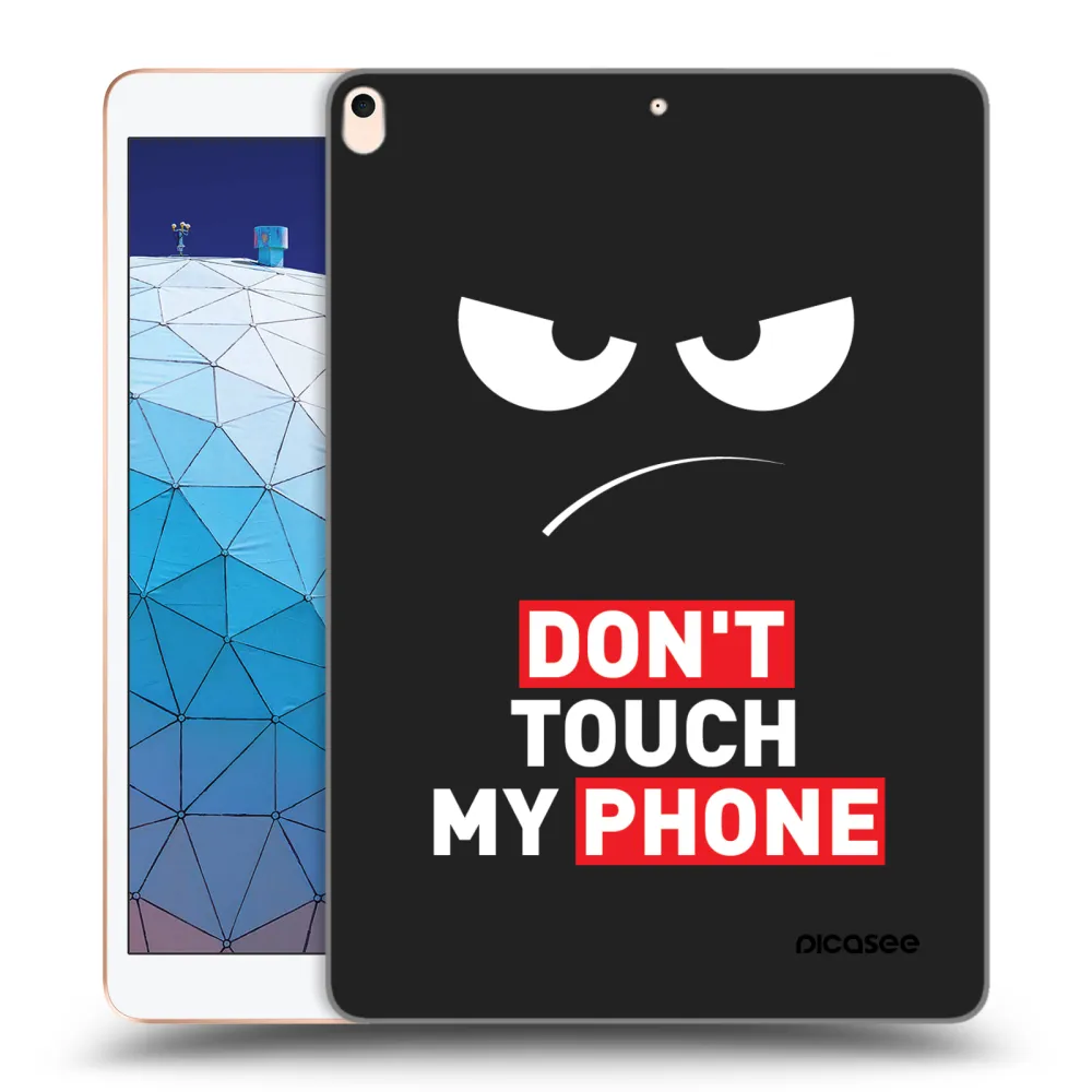Picasee silikonowe czarne etui na Apple iPad Air 10.5" 2019 (3.gen) - Angry Eyes - Transparent