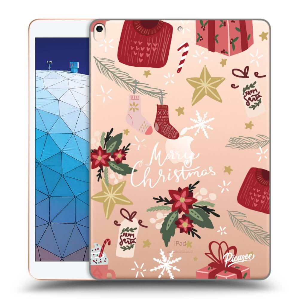 Picasee silikonowe przeźroczyste etui na Apple iPad Air 10.5" 2019 (3.gen) - Christmas