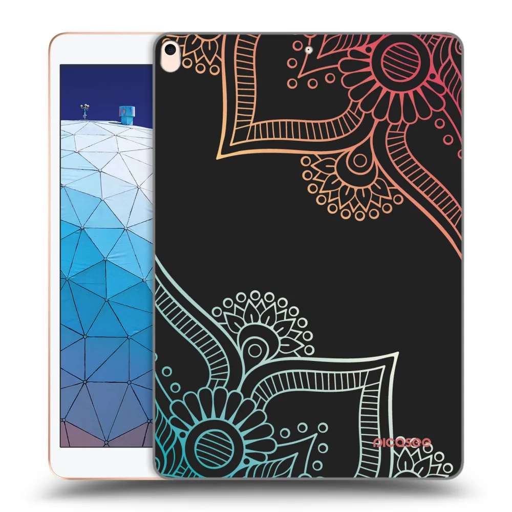 Picasee silikonowe czarne etui na Apple iPad Air 10.5" 2019 (3.gen) - Flowers pattern