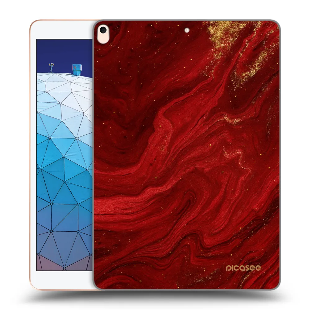 Picasee silikonowe przeźroczyste etui na Apple iPad Air 10.5" 2019 (3.gen) - Red
