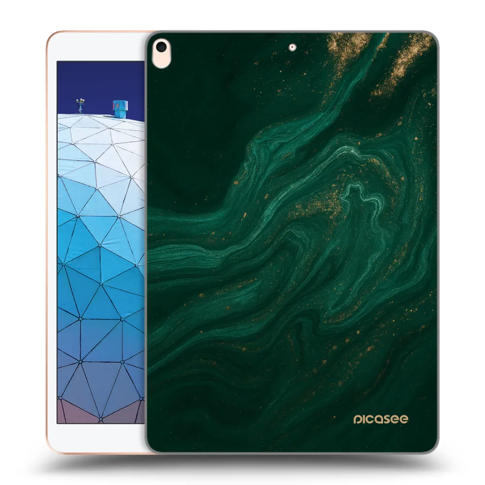 Picasee silikonowe przeźroczyste etui na Apple iPad Air 10.5" 2019 (3.gen) - Green