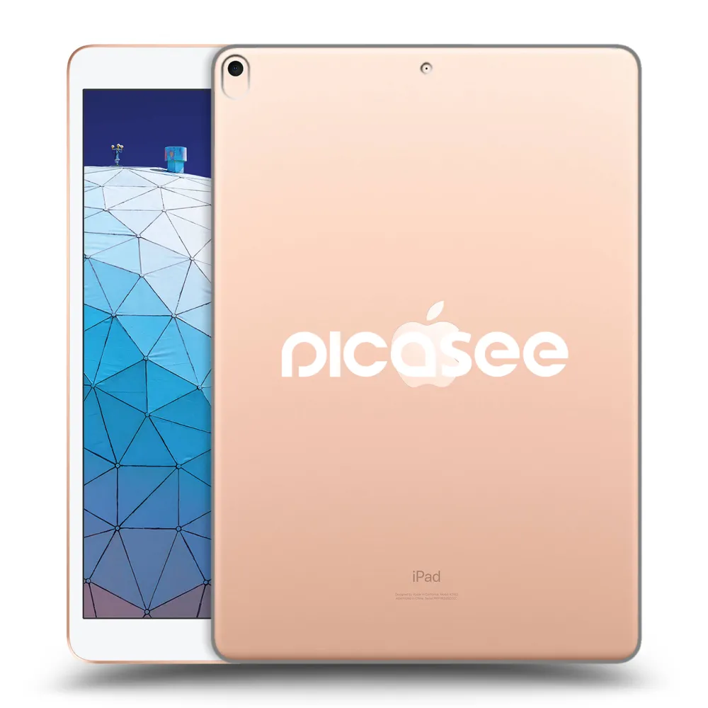 Picasee silikonowe przeźroczyste etui na Apple iPad Air 10.5" 2019 (3.gen) - Picasee - new logo - white