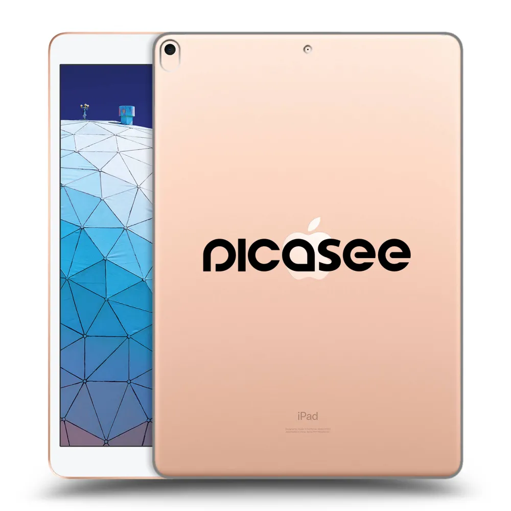 Picasee silikonowe przeźroczyste etui na Apple iPad Air 10.5" 2019 (3.gen) - Picasee - new logo - black