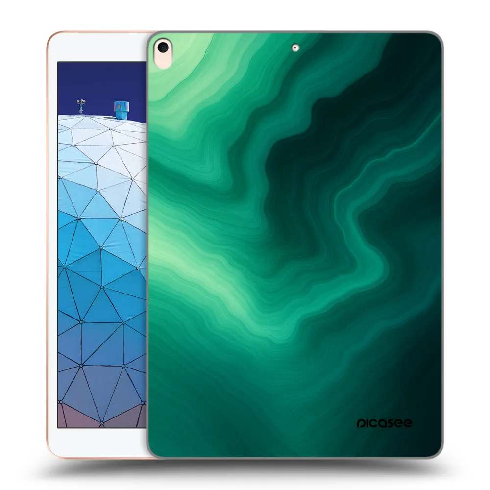 Picasee silikonowe przeźroczyste etui na Apple iPad Air 10.5" 2019 (3.gen) - Malachite