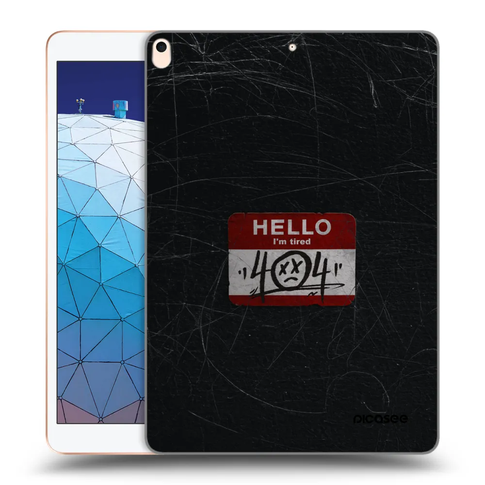 Picasee silikonowe przeźroczyste etui na Apple iPad Air 10.5" 2019 (3.gen) - HELLO 404