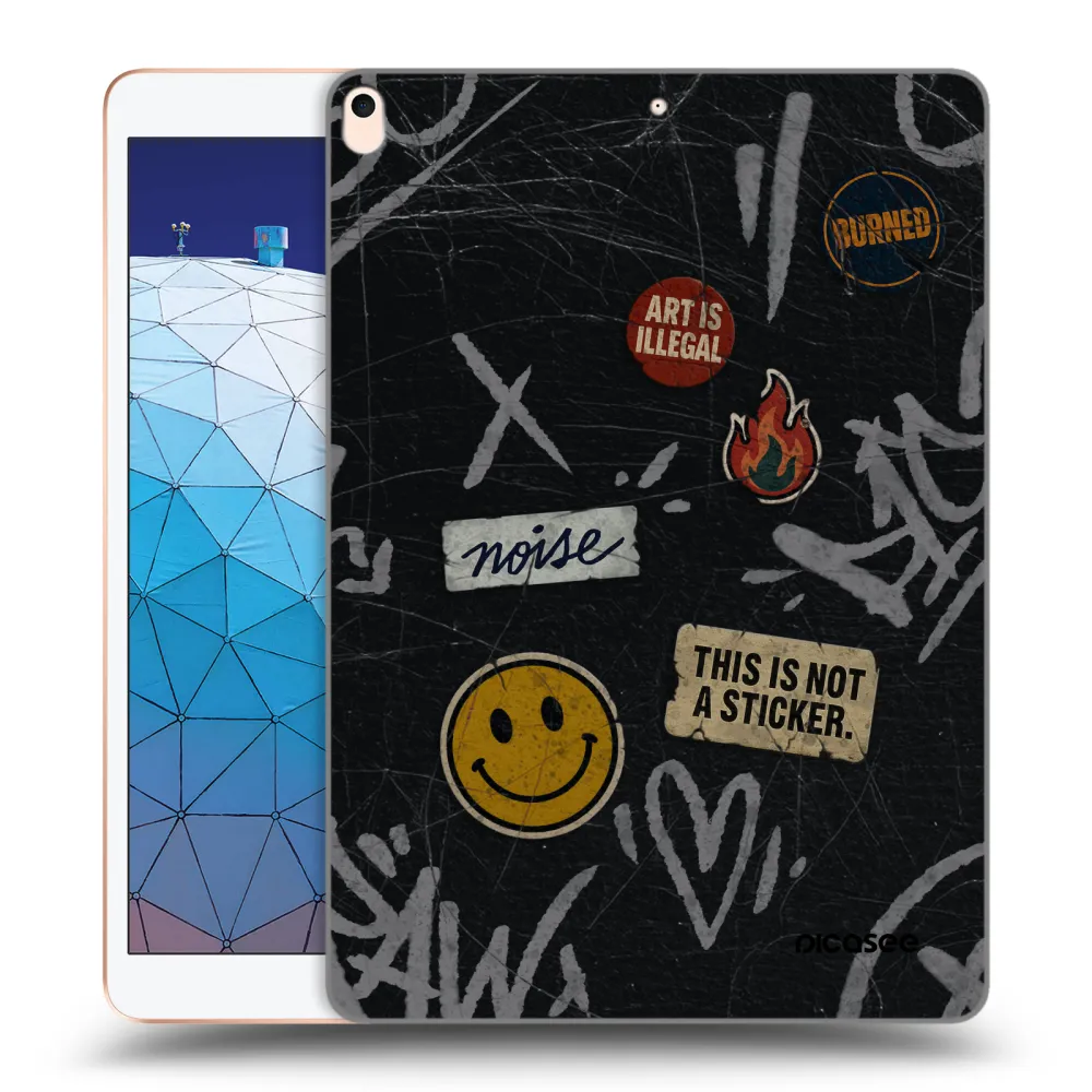 Picasee silikonowe przeźroczyste etui na Apple iPad Air 10.5" 2019 (3.gen) - STICKERS x TAGS