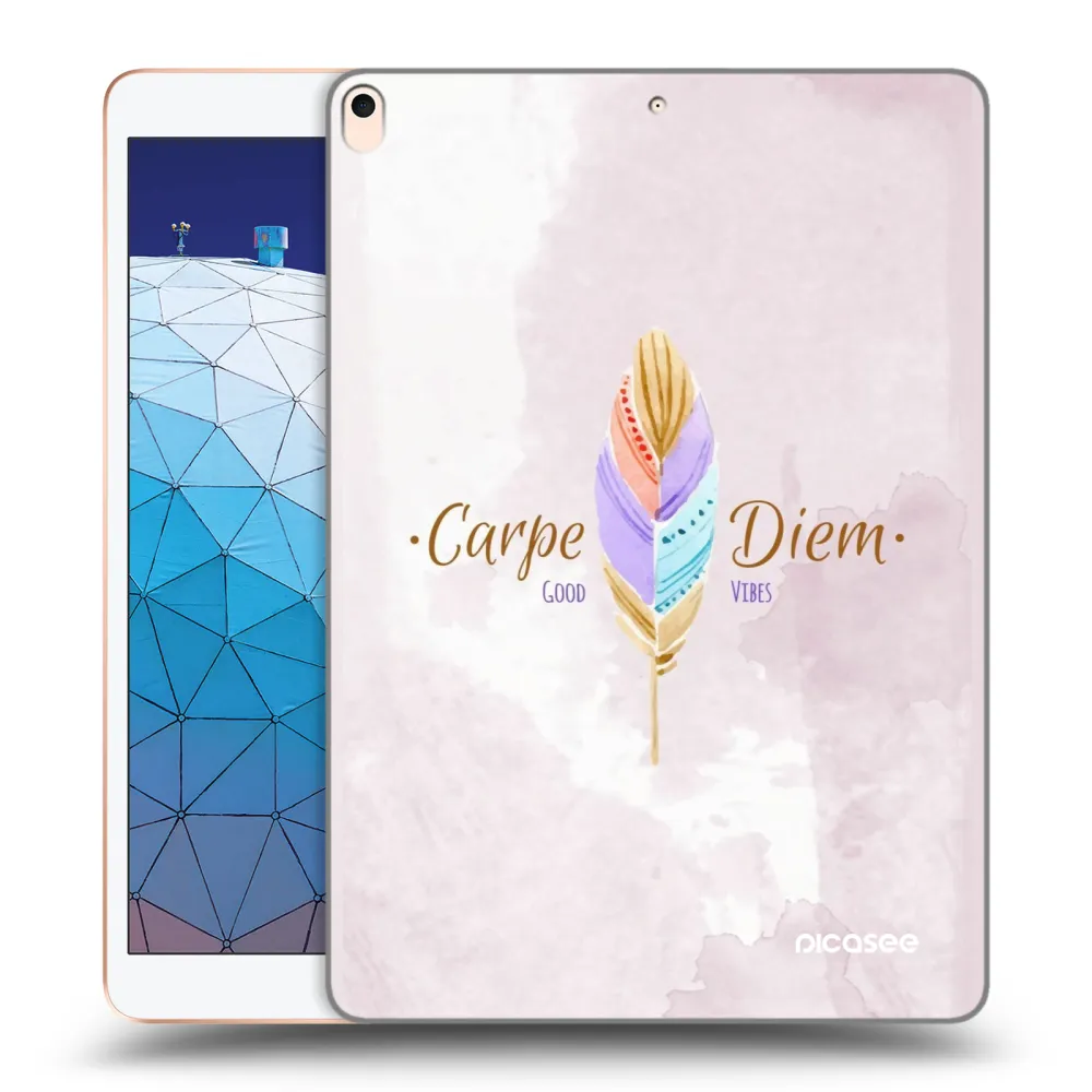 Picasee silikonowe przeźroczyste etui na Apple iPad Air 10.5" 2019 (3.gen) - Carpe Diem