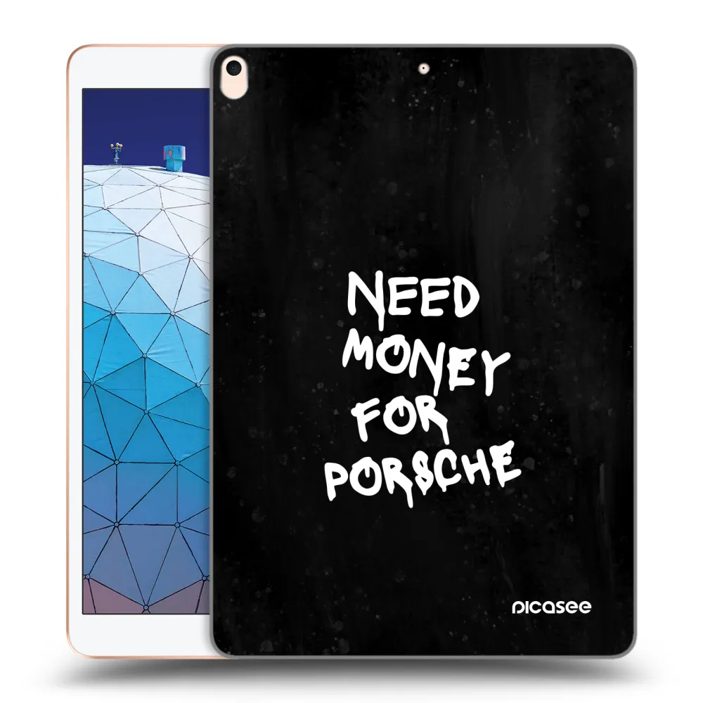 Picasee silikonowe przeźroczyste etui na Apple iPad Air 10.5" 2019 (3.gen) - Black Dollar