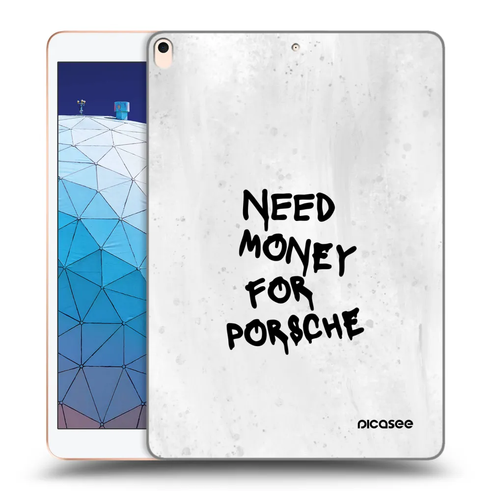 Picasee silikonowe przeźroczyste etui na Apple iPad Air 10.5" 2019 (3.gen) - White Dollar