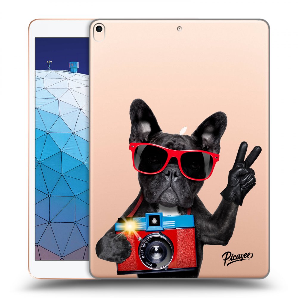 Picasee silikonowe przeźroczyste etui na Apple iPad Air 10.5" 2019 (3.gen) - French Bulldog