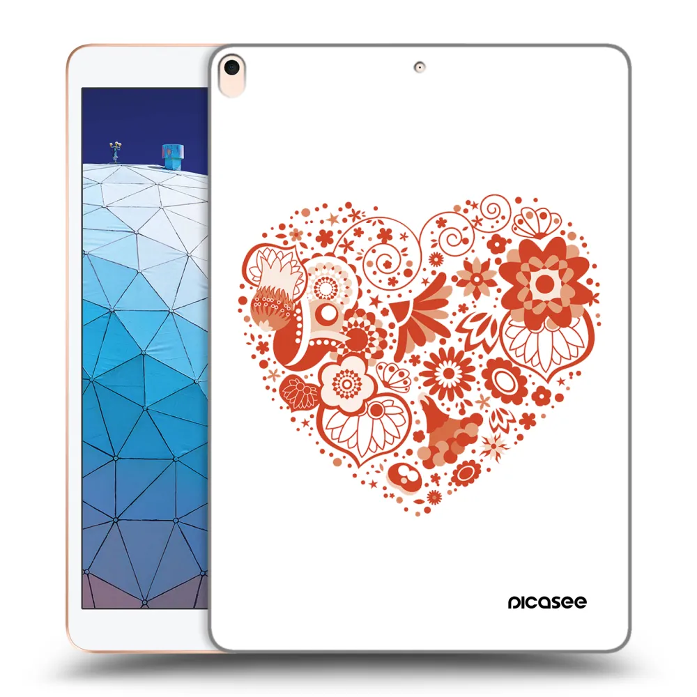 Picasee silikonowe przeźroczyste etui na Apple iPad Air 10.5" 2019 (3.gen) - Big heart