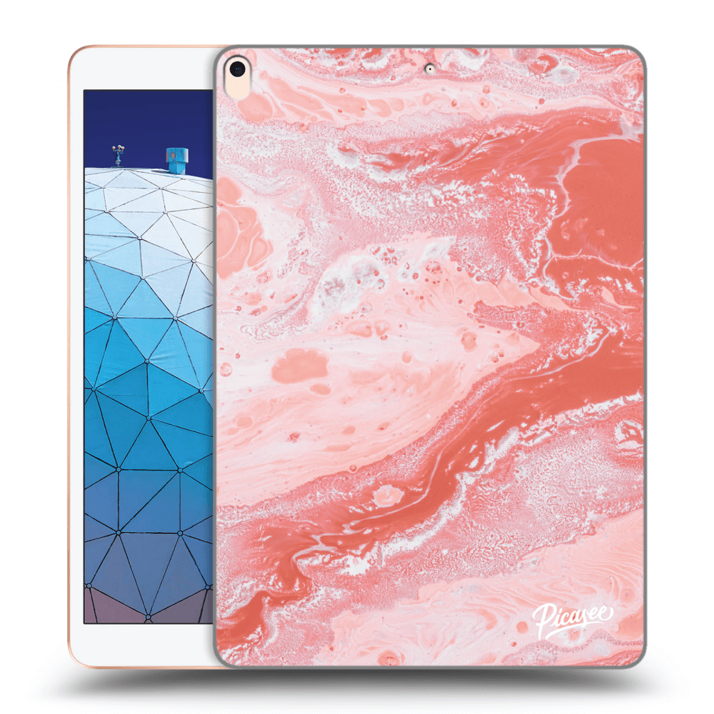 Picasee silikonowe przeźroczyste etui na Apple iPad Air 10.5" 2019 (3.gen) - Red liquid