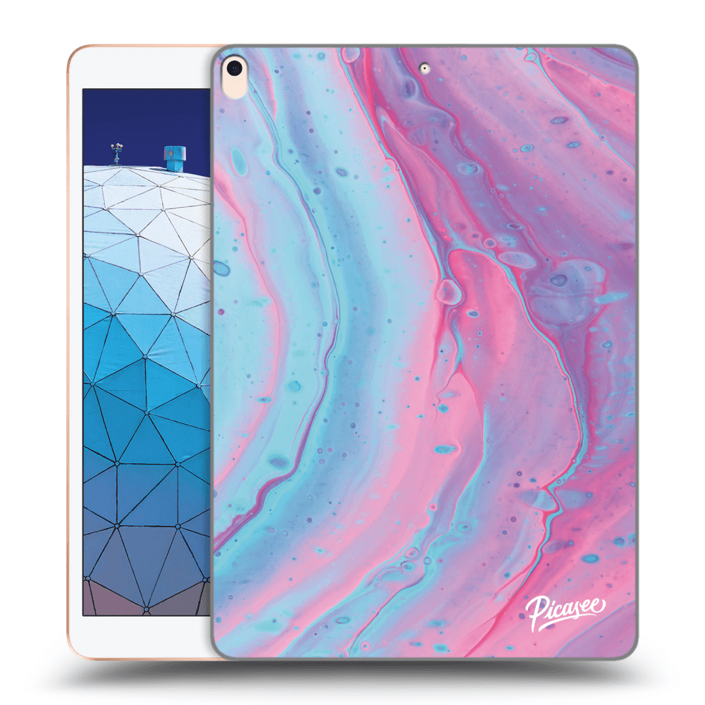 Picasee silikonowe przeźroczyste etui na Apple iPad Air 10.5" 2019 (3.gen) - Pink liquid