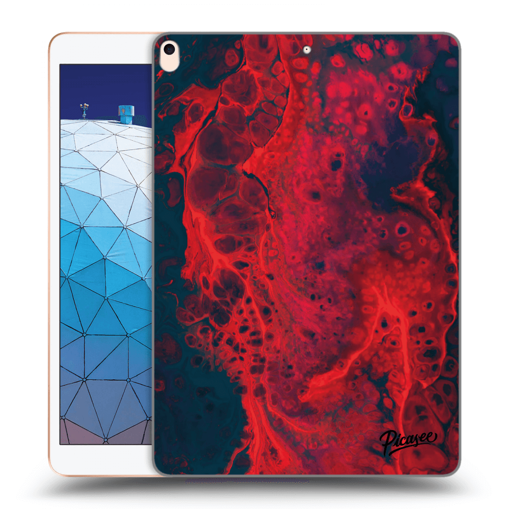 Picasee silikonowe przeźroczyste etui na Apple iPad Air 10.5" 2019 (3.gen) - Organic red
