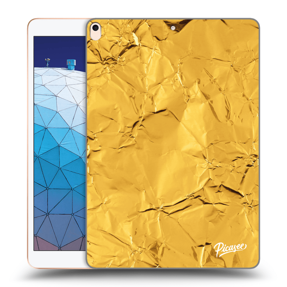 Picasee silikonowe przeźroczyste etui na Apple iPad Air 10.5" 2019 (3.gen) - Gold