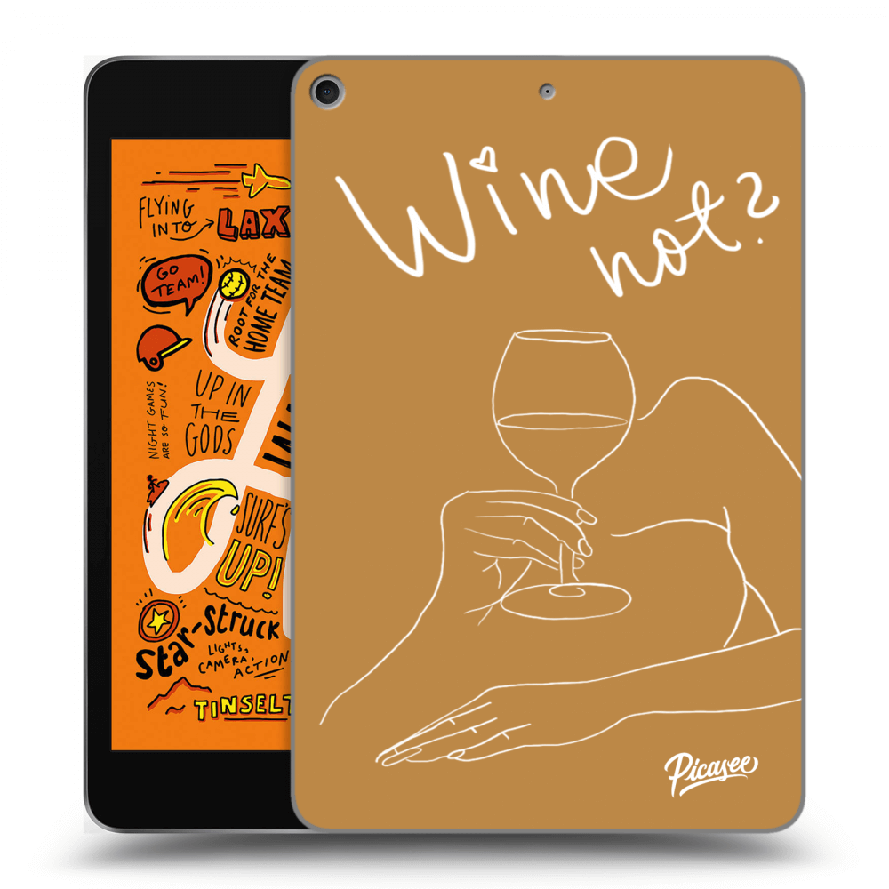 Picasee silikonowe czarne etui na Apple iPad mini 2019 (5. gen) - Wine not