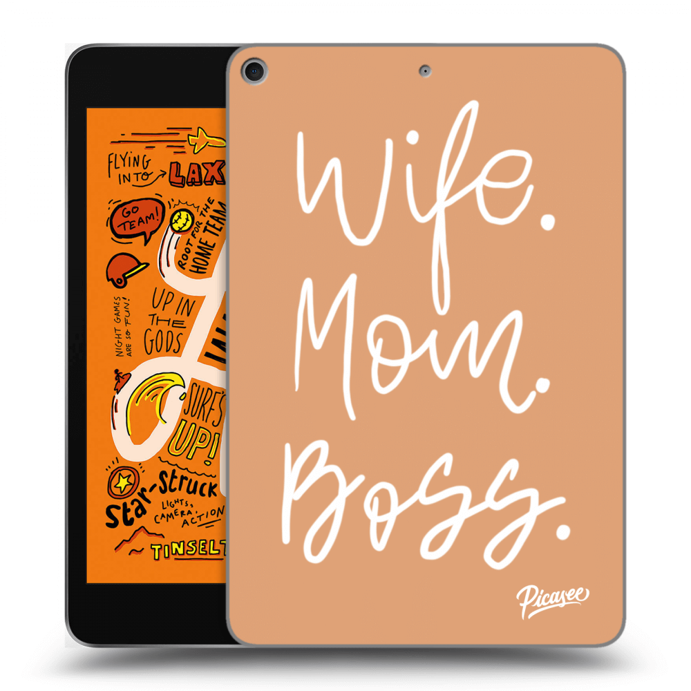 Picasee silikonowe czarne etui na Apple iPad mini 2019 (5. gen) - Boss Mama