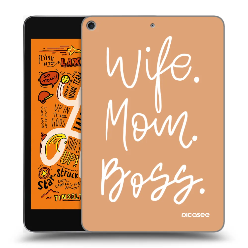 Picasee silikonowe przeźroczyste etui na Apple iPad mini 2019 (5. gen) - Boss Mama