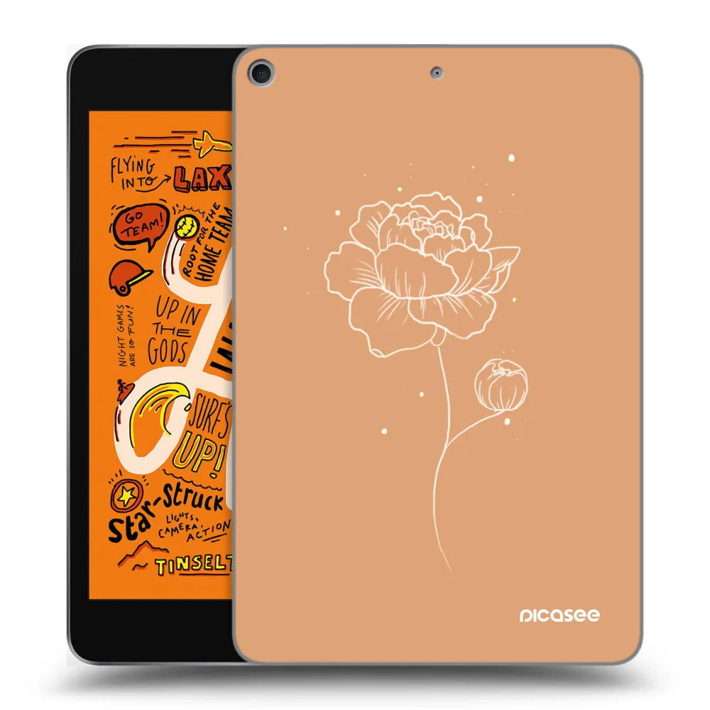 Picasee silikonowe przeźroczyste etui na Apple iPad mini 2019 (5. gen) - Peonies