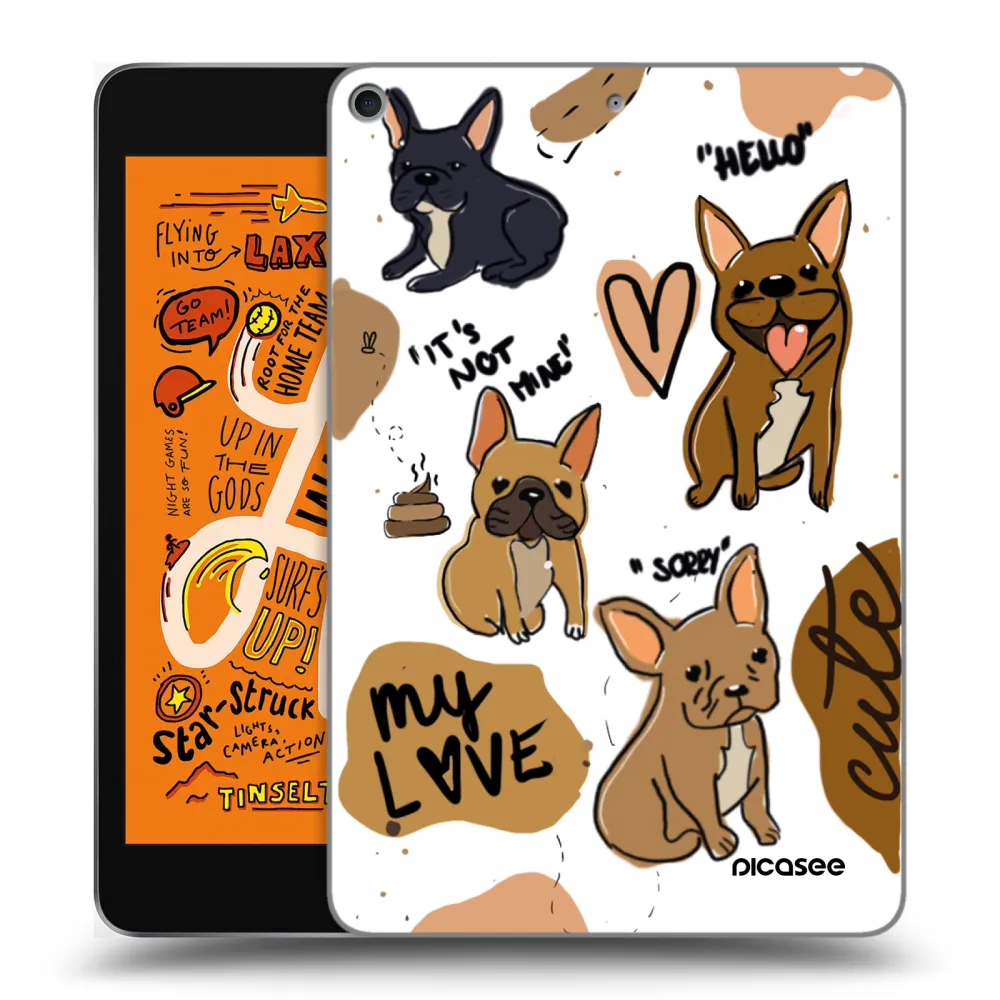 Picasee silikonowe przeźroczyste etui na Apple iPad mini 2019 (5. gen) - Frenchies