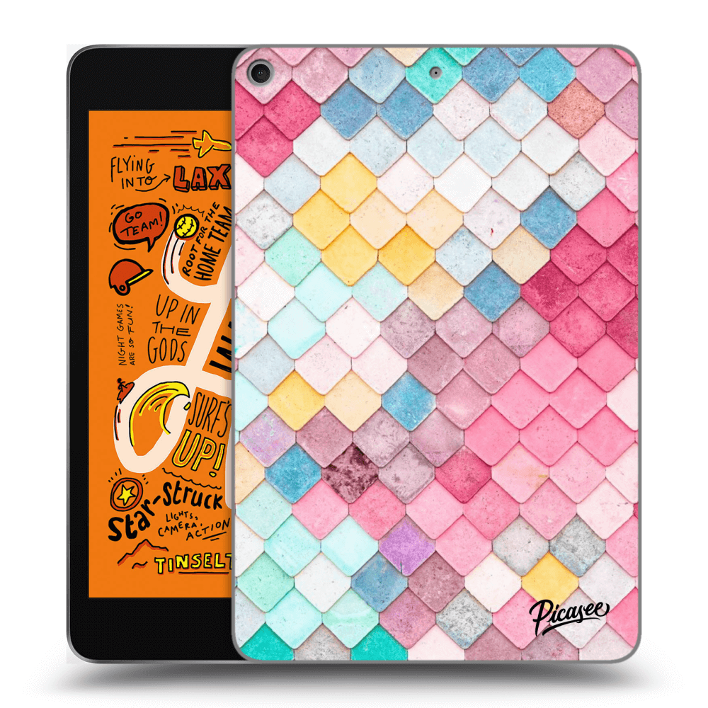 Picasee silikonowe przeźroczyste etui na Apple iPad mini 2019 (5. gen) - Colorful roof