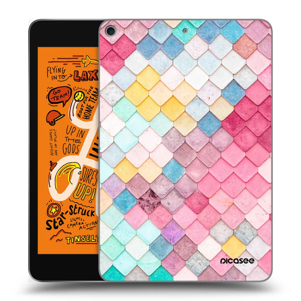 Picasee silikonowe przeźroczyste etui na Apple iPad mini 2019 (5. gen) - Colorful roof
