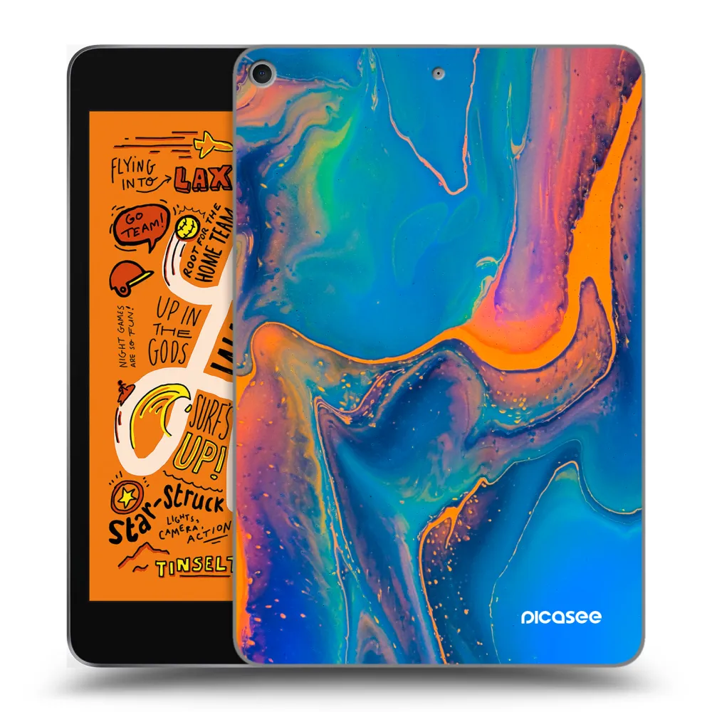 Picasee silikonowe przeźroczyste etui na Apple iPad mini 2019 (5. gen) - Rainbow