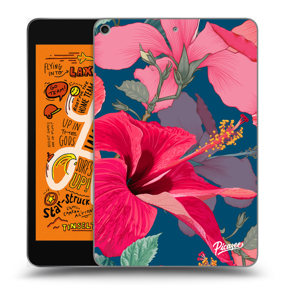 Picasee silikonowe przeźroczyste etui na Apple iPad mini 2019 (5. gen) - Hibiscus