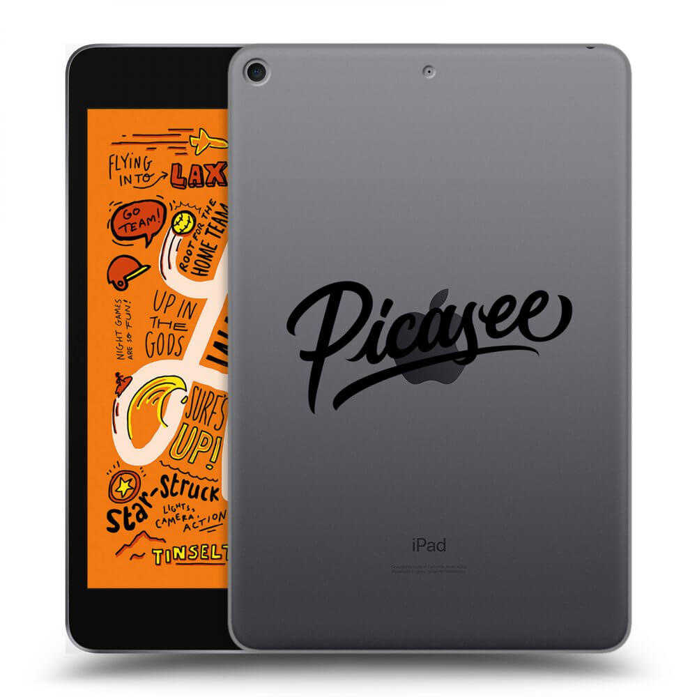 Picasee silikonowe przeźroczyste etui na Apple iPad mini 2019 (5. gen) - Picasee - old logo - black