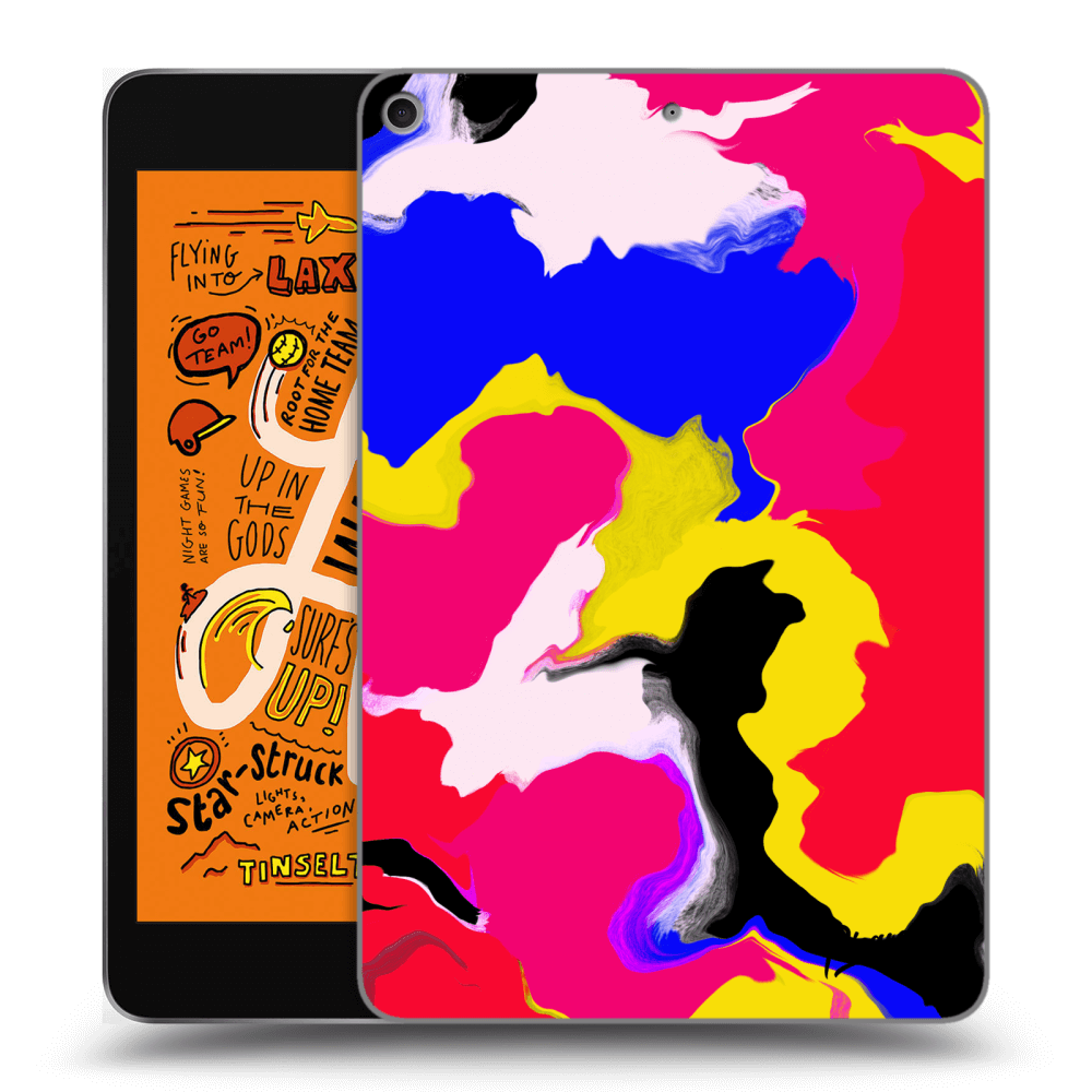 Picasee silikonowe czarne etui na Apple iPad mini 2019 (5. gen) - Watercolor