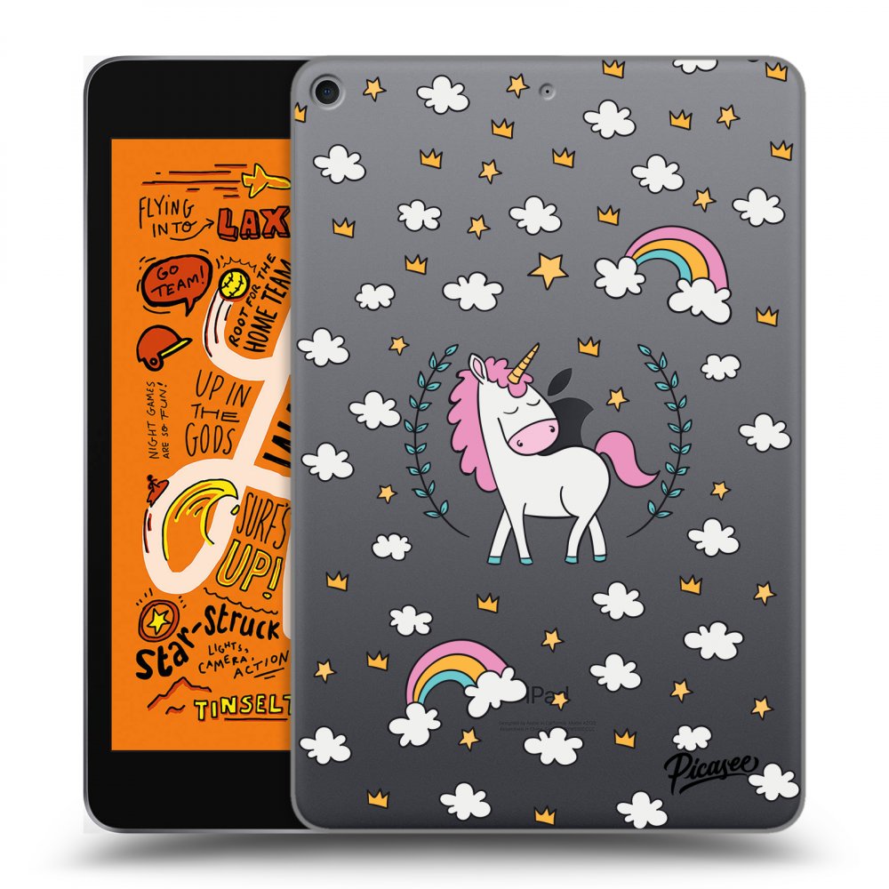 Picasee silikonowe przeźroczyste etui na Apple iPad mini 2019 (5. gen) - Unicorn star heaven