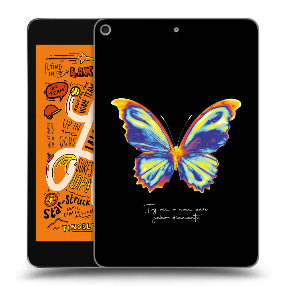 Picasee silikonowe przeźroczyste etui na Apple iPad mini 2019 (5. gen) - Diamanty Black