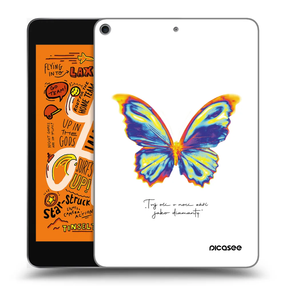 Picasee silikonowe przeźroczyste etui na Apple iPad mini 2019 (5. gen) - Diamanty White