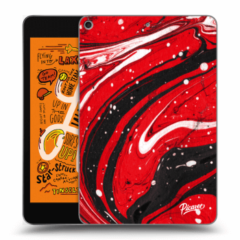 Picasee silikonowe przeźroczyste etui na Apple iPad mini 2019 (5. gen) - Red black