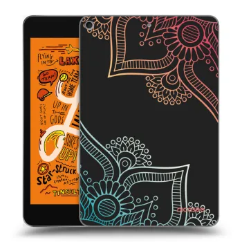 Picasee silikonowe czarne etui na Apple iPad mini 2019 (5. gen) - Flowers pattern